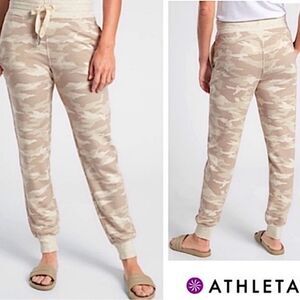 Athleta Balance printed jogger lux oatmeal heather
